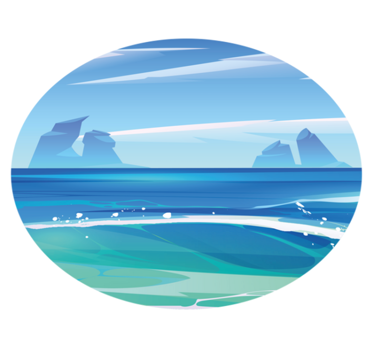 Covor vinil cu aspect de natura seninătate de coastă - TenStickers