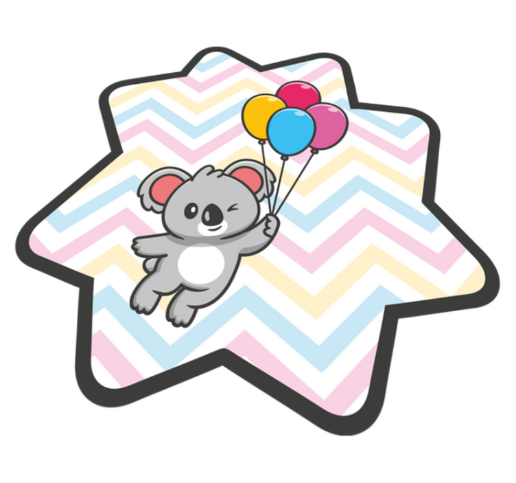 Covor de vinil pentru copii balon jucăuș koala - TenStickers