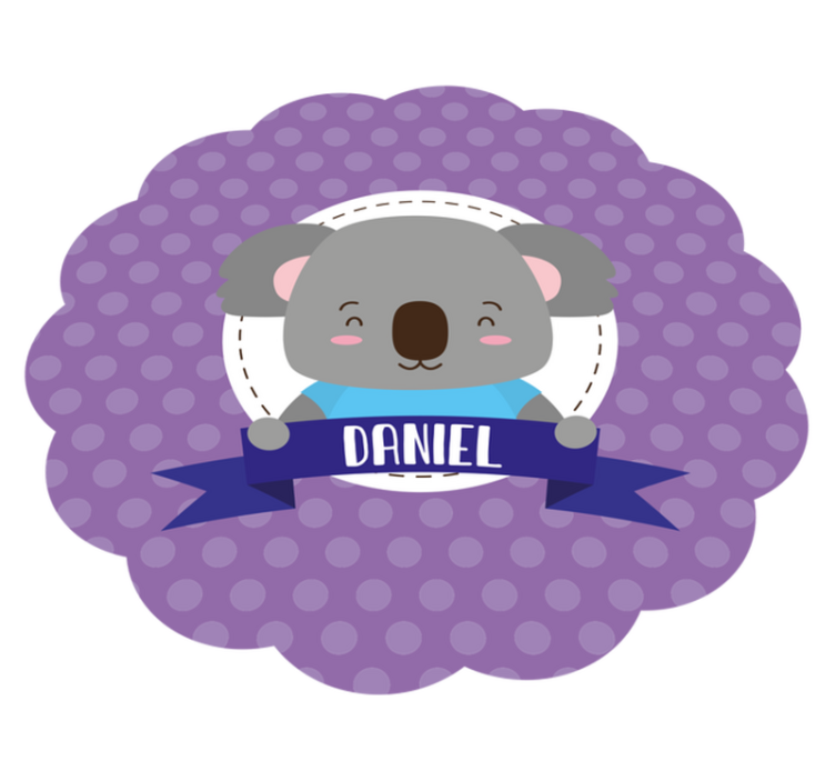 Covor de vinil pepiniere koala drăguț cu nume - TenStickers