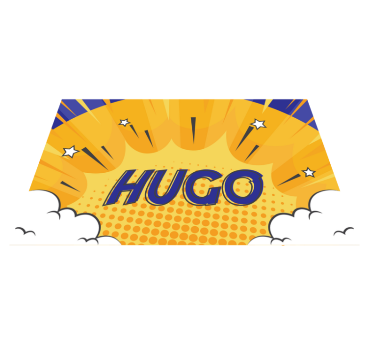 Covor de vinil cu nome soare erou personalizat - TenStickers