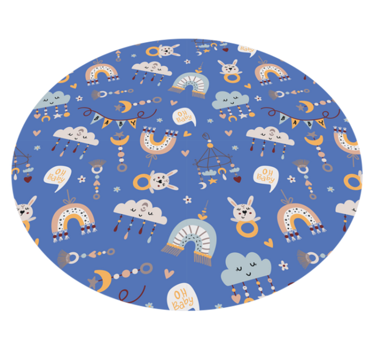 Covor de vinil pentru copii cu modele de animale baby - TenStickers