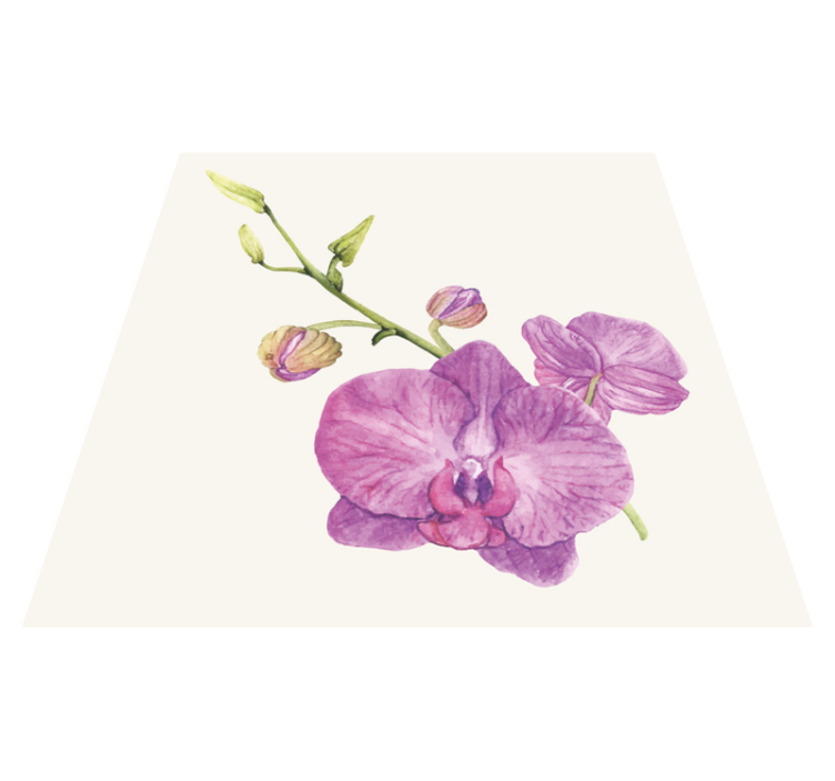 Covor vinil flori și plante florescențe de orhidee violet - TenStickers