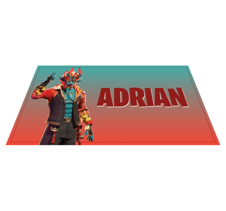 Covor de vinil Adolescenți personaj de joc cu nume - TenStickers