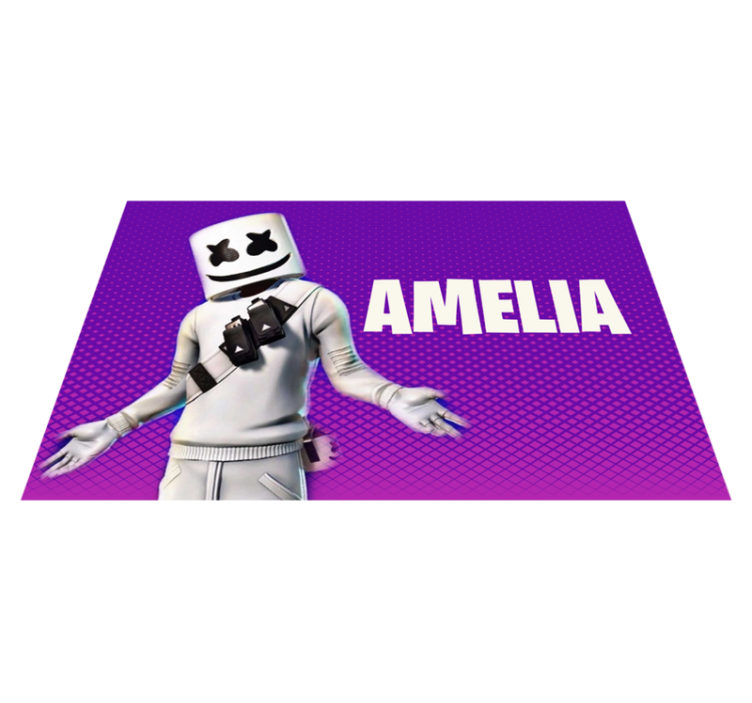 Covor de vinil Adolescenți figurină dj cu nume - TenStickers