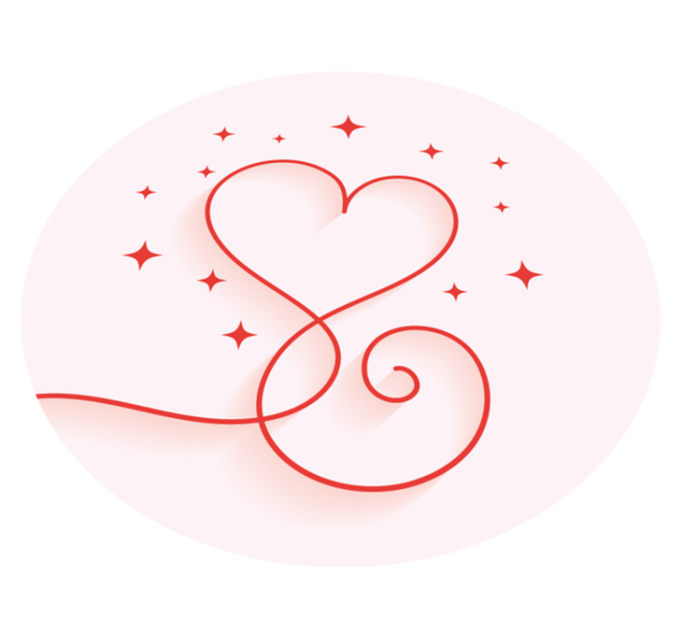 Covor vinil dormitor model de vârtej de inimă - TenStickers