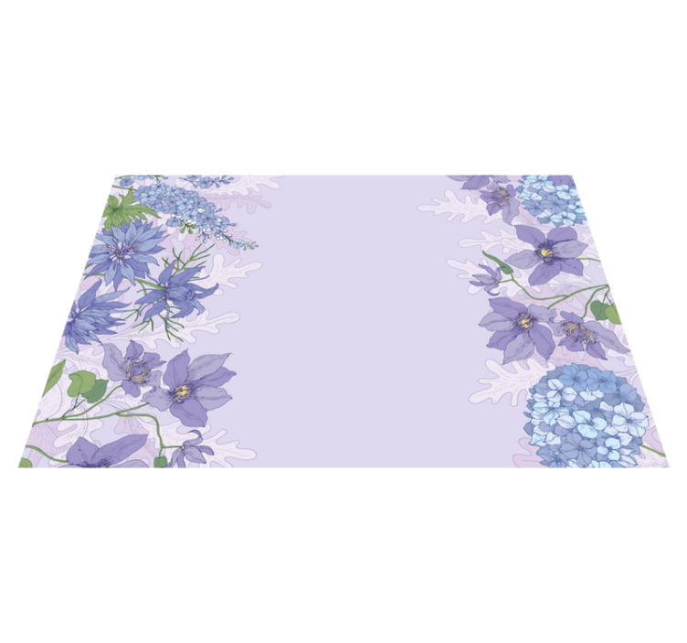 Covor floral vag flori mov - TenStickers