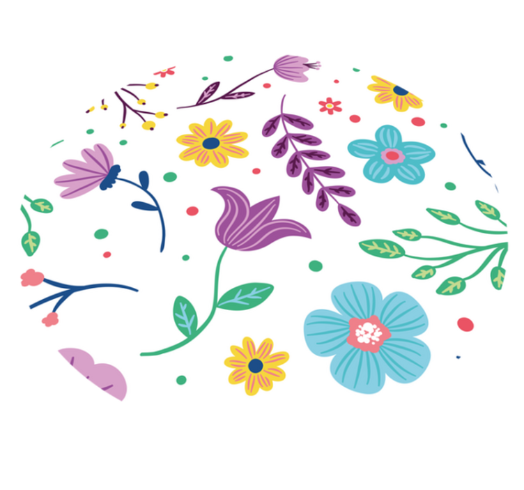 Covor vinil flori și plante inspirație florală vie - TenStickers