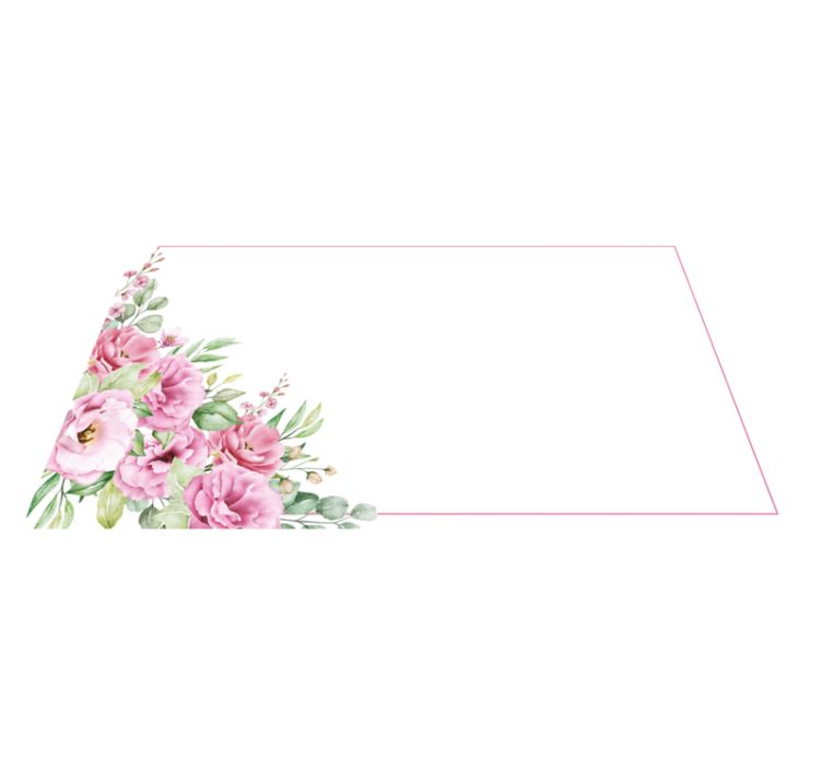 Trandafir roz covor floral elegant - TenStickers