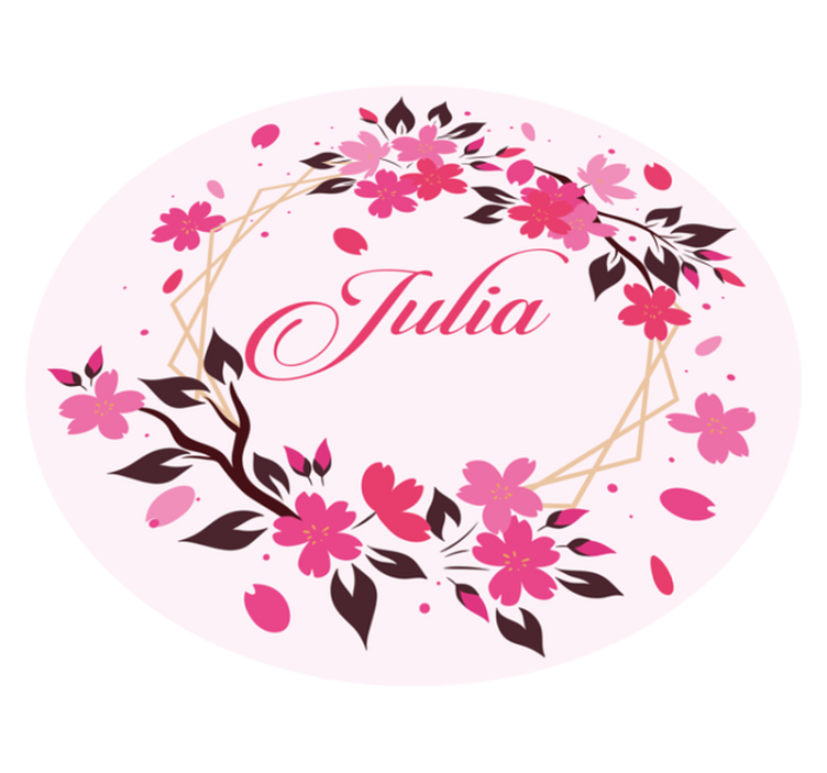 Covor vinil dormitor coroană botanică cu nume - TenStickers