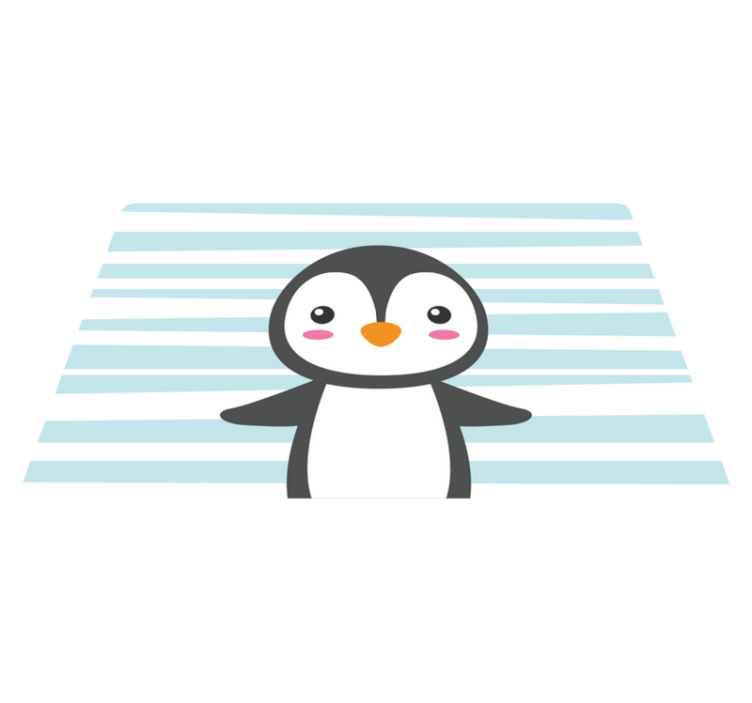 Covor de vinil animal pinguin fericit - TenStickers