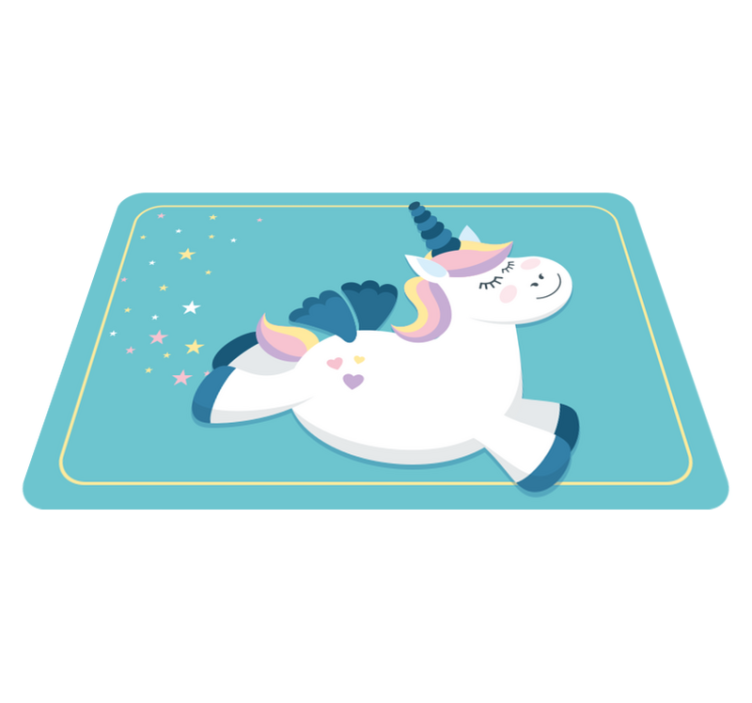 Covor de vinil pentru copii galop drăguț de unicorn - TenStickers