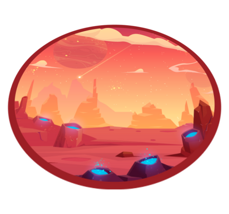 Covor de vinil stele scena deșertului cosmic - TenStickers