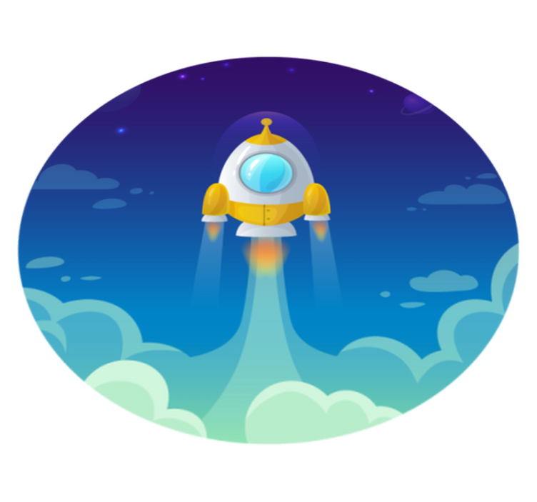 Covor de vinil stele scena lansării rachetei - TenStickers