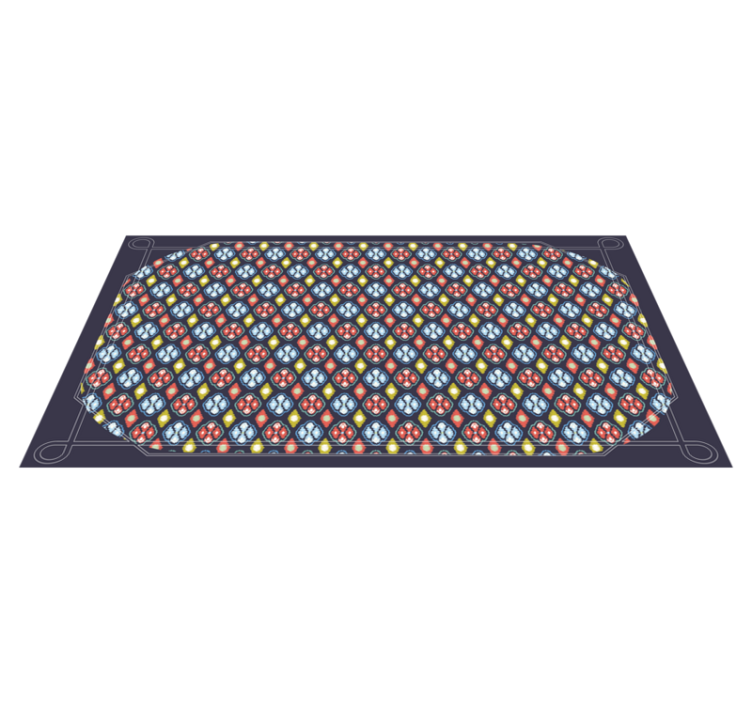 Covor vinil hol intrare compoziție de mozaic colorat - TenStickers