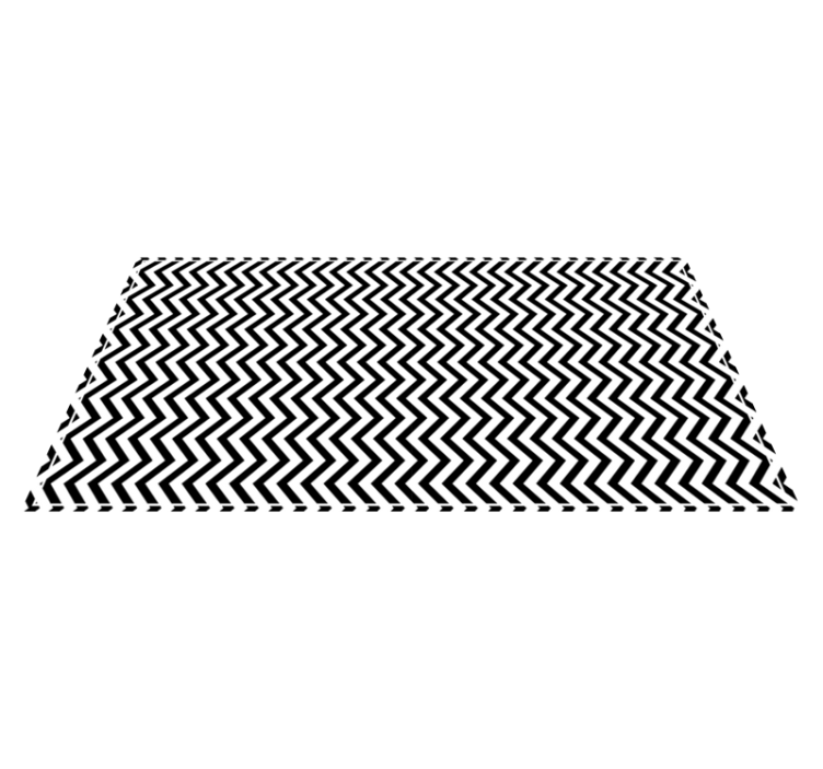 Covor de vinil geometric chevron alb-negru - TenStickers