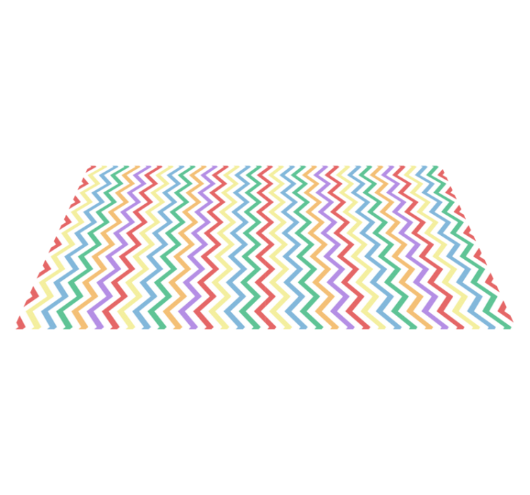 Covor de vinil geometric motiv vibrant în zig-zag - TenStickers