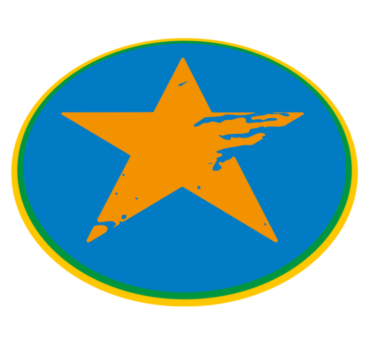 Alții covor de vinil accent de stea albastră - TenStickers