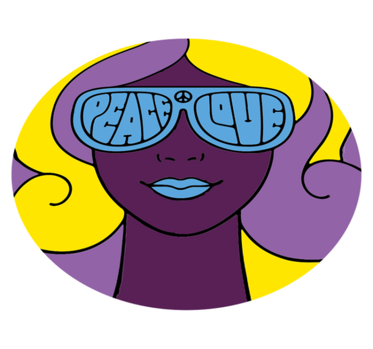 Covor de vinil Adolescenți pictogramă pace iubire - TenStickers