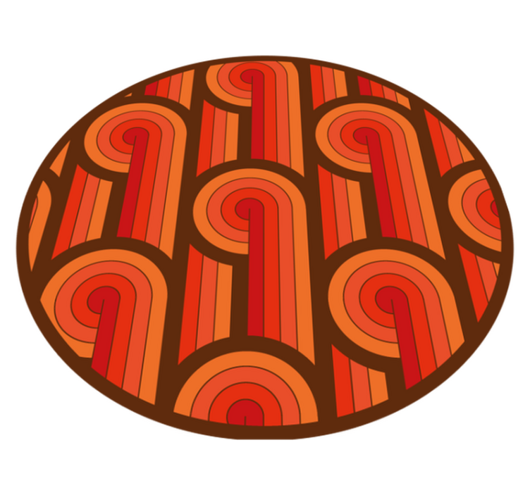 Covoruri vinil rotund motiv circular vintage - TenStickers