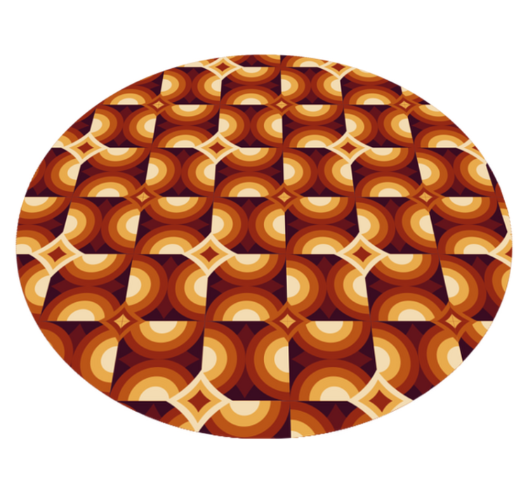 Covor de vinil geometric model de cerc vibrant - TenStickers