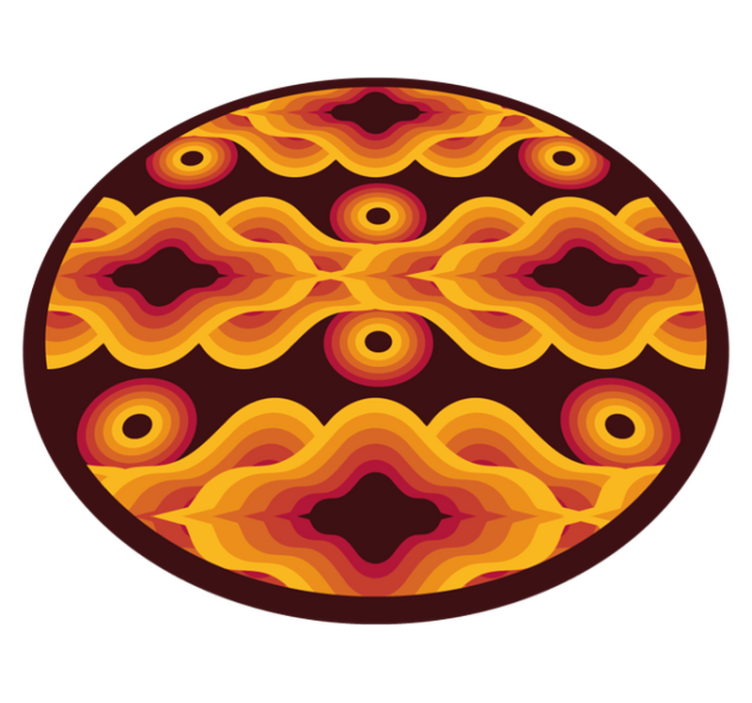 Covor de vinil mozaic motiv spiralat vintage - TenStickers