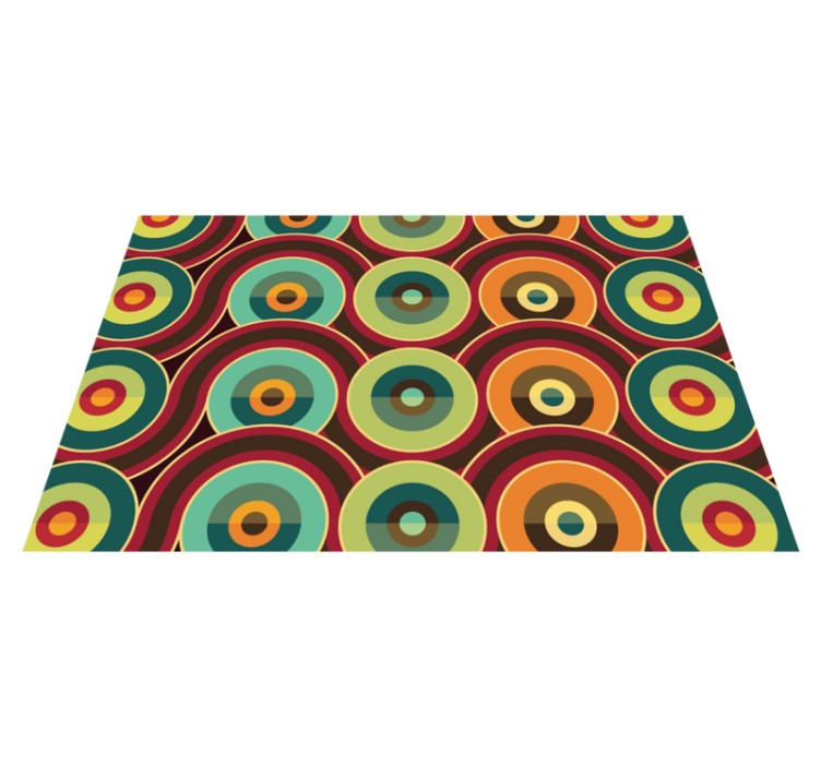 Covor de vinil geometric motiv circular vibrant - TenStickers