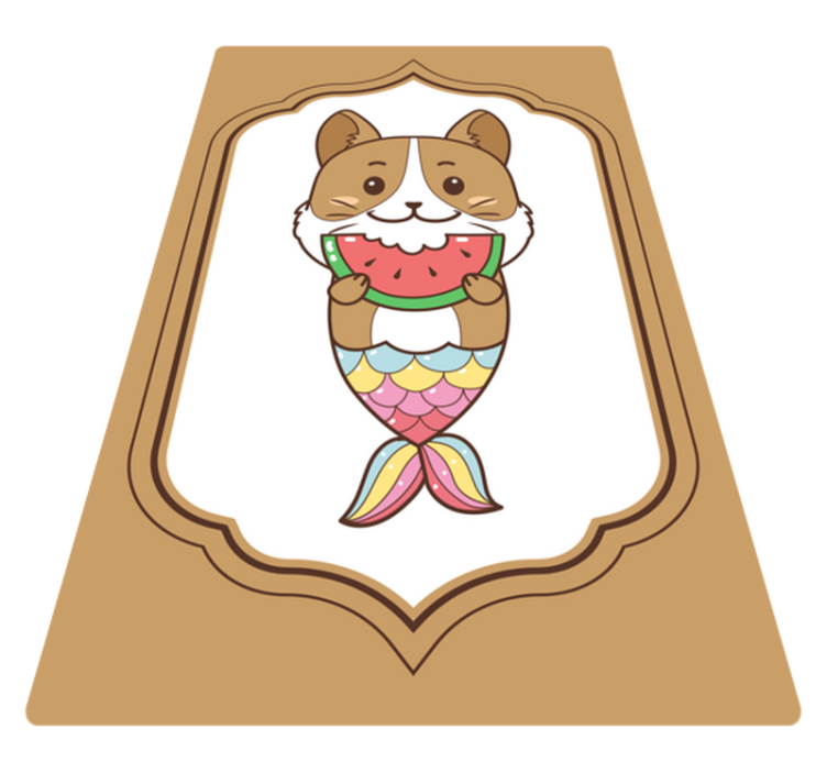 Covor vinil animal personaj drăguț de sirenă - TenStickers