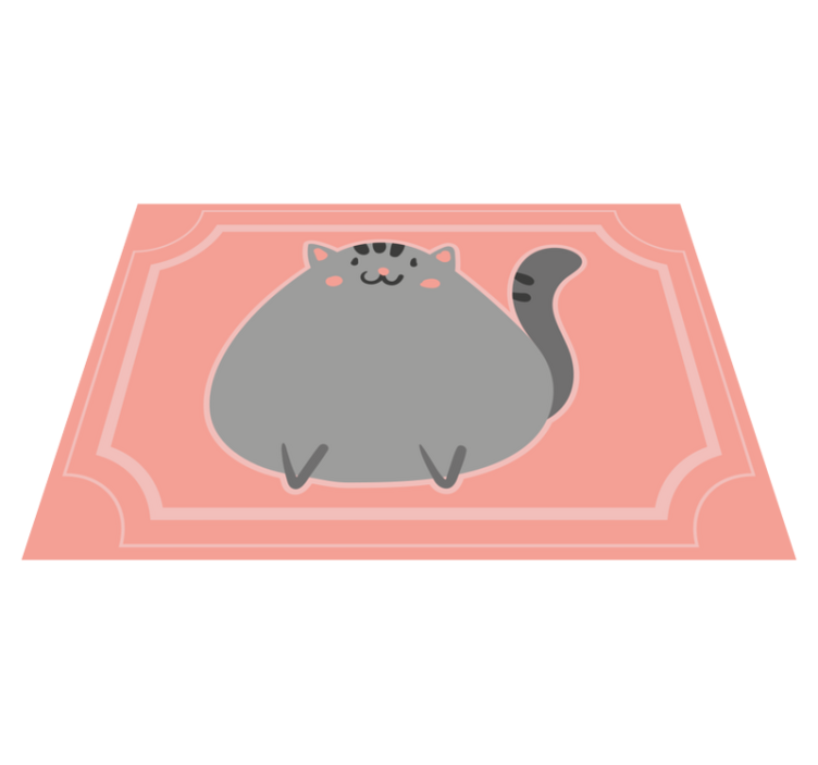 Alții covor de vinil operă de artă felină adorabilă - TenStickers