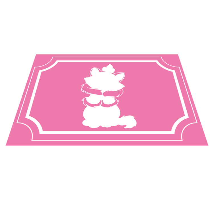 Alții covor de vinil siluetă drăguță de pisică - TenStickers