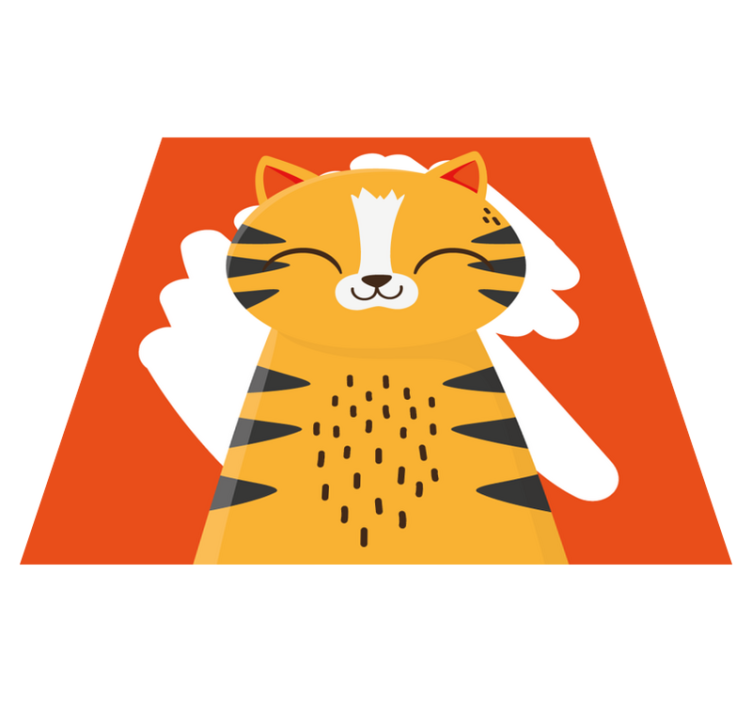 Covor de vinil pepiniere design de tigru fericit - TenStickers