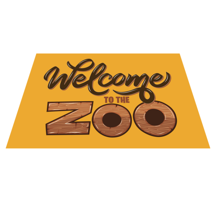 Covor de vinil cu nome bine ați venit la grădina zoologică - TenStickers