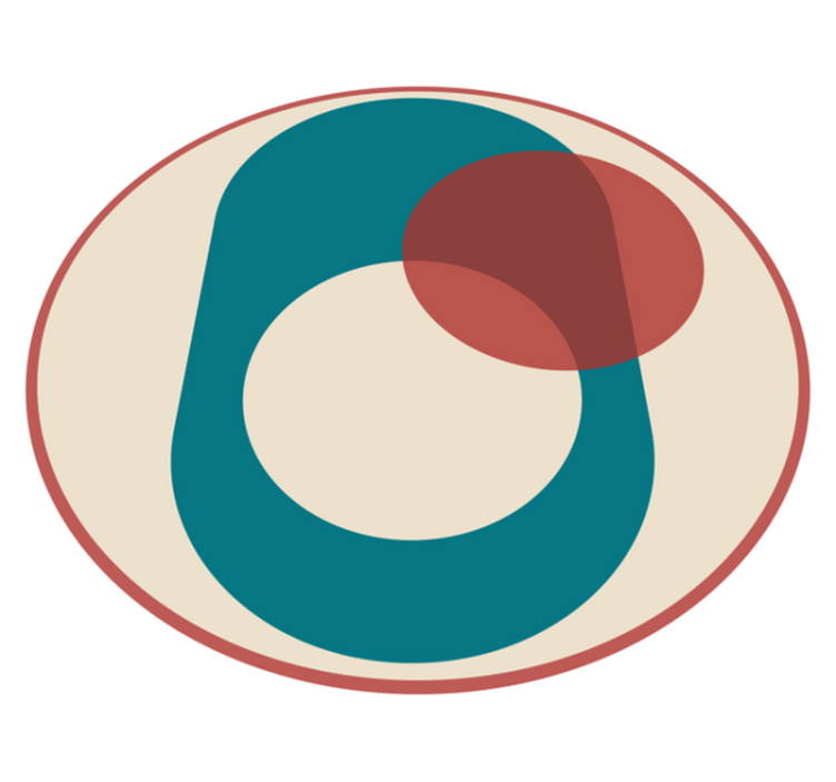 Covor vinil modern cercuri în armonie - TenStickers