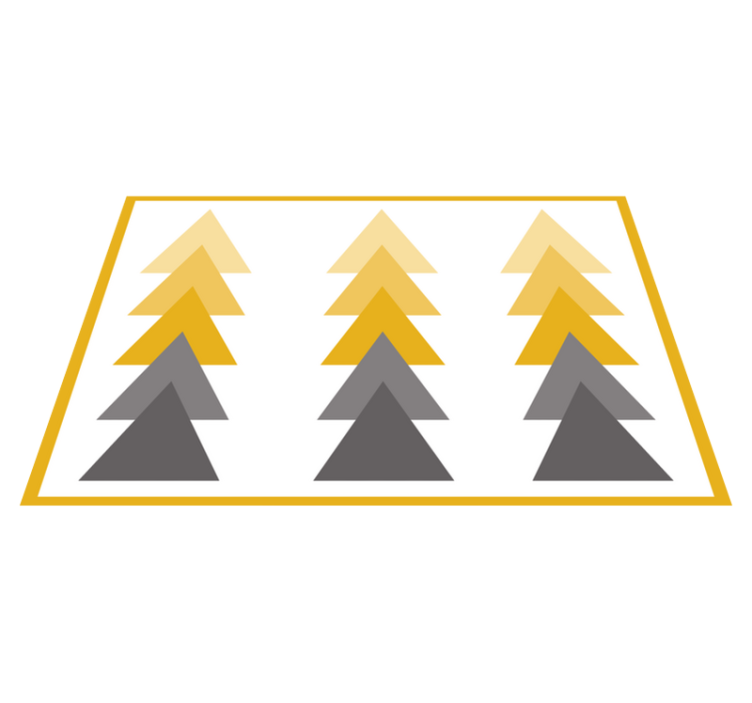 Covor de vinil geometric cascadă de culori triunghiulară - TenStickers