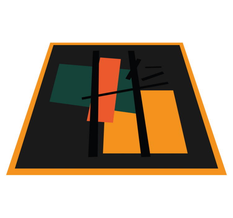 Pătrate și dreptunghiuri covoare de artă abstractă - TenStickers