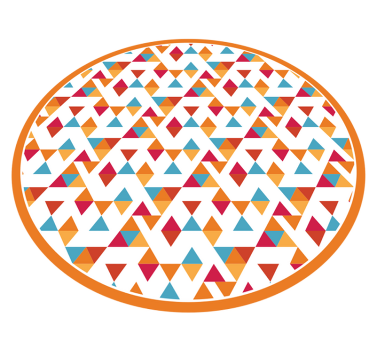 Covor de vinil geometric forme triunghiulare colorate - TenStickers