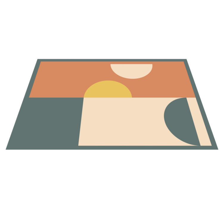 Semicercuri și dreptunghiuri covor geometric - TenStickers