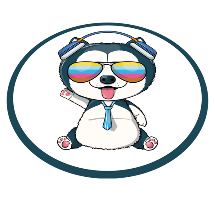 Covor de vinil pentru copii personaj cățeluș cool - TenStickers