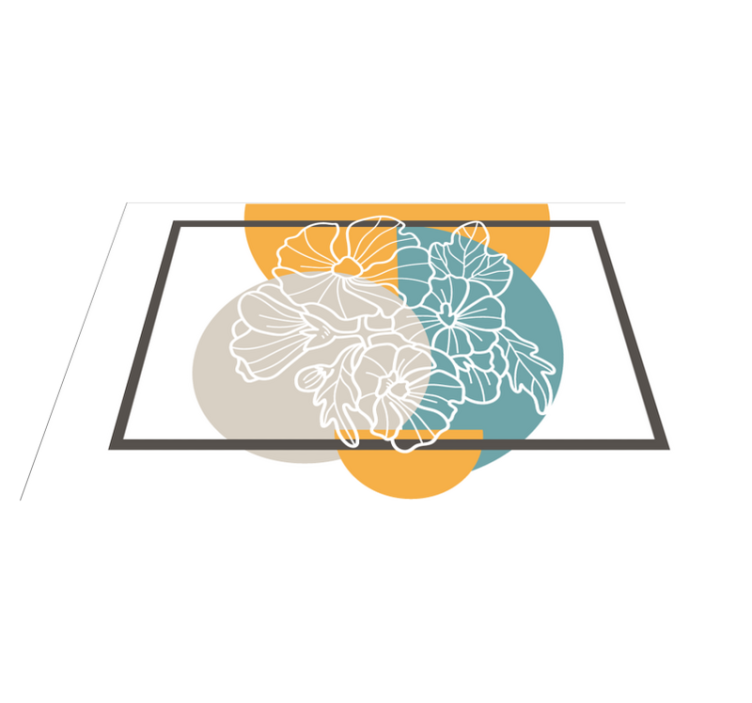 Covor vinil flori și plante accent floral modern - TenStickers