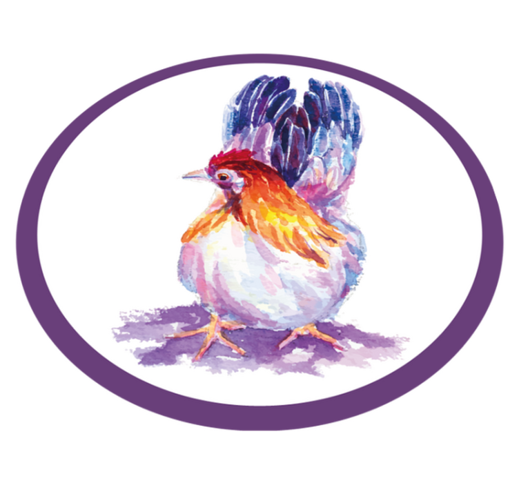 Covor vinil animal pui coq colorat - TenStickers