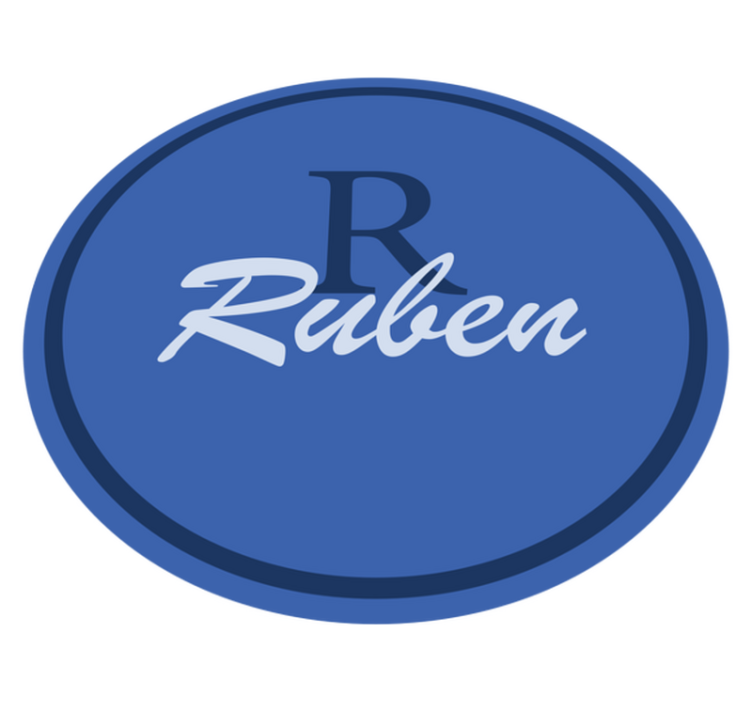 Covor de vinil cu nome cerc personalizat - TenStickers