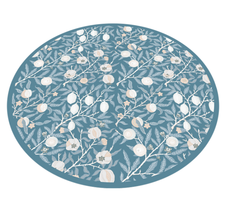 Covoruri vinil rotund cu model floral - TenStickers