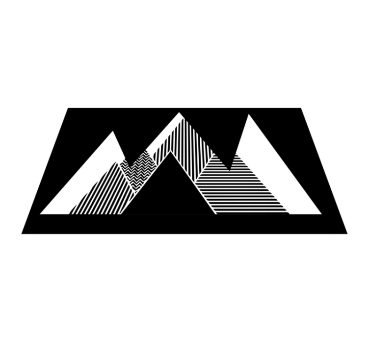 Covor de vinil geometric model elegant în zig-zag - TenStickers