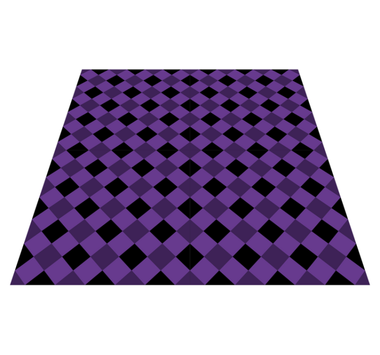 Covor de vinil geometric model în carouri violet - TenStickers