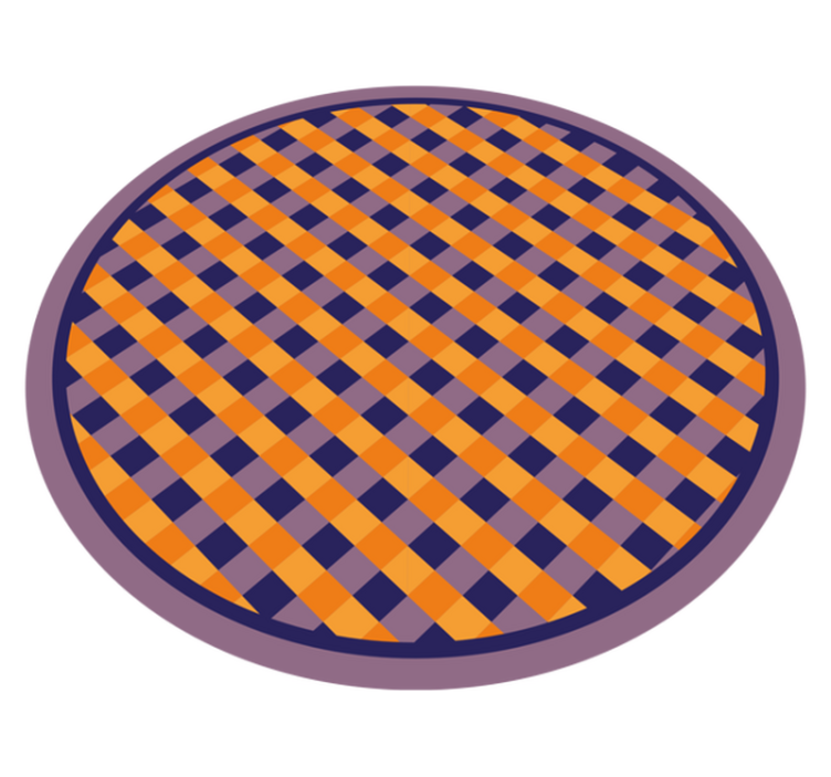 Covor vinil vărgat model în carouri îndrăznețe - TenStickers