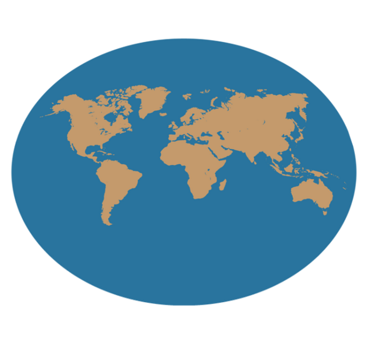 Covor de vinil harta lumii descoperire geografică - TenStickers