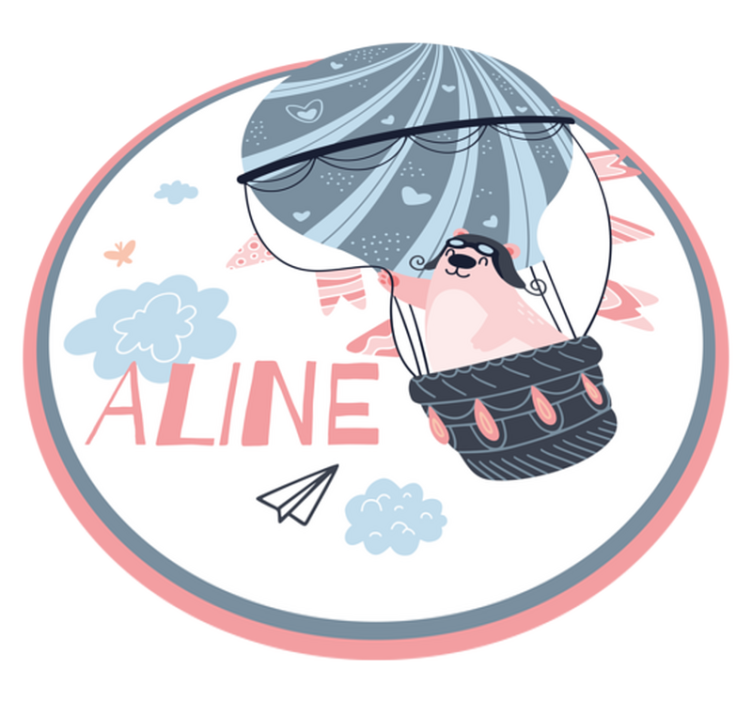 Covor de vinil cu nome balon cu aer cald - TenStickers