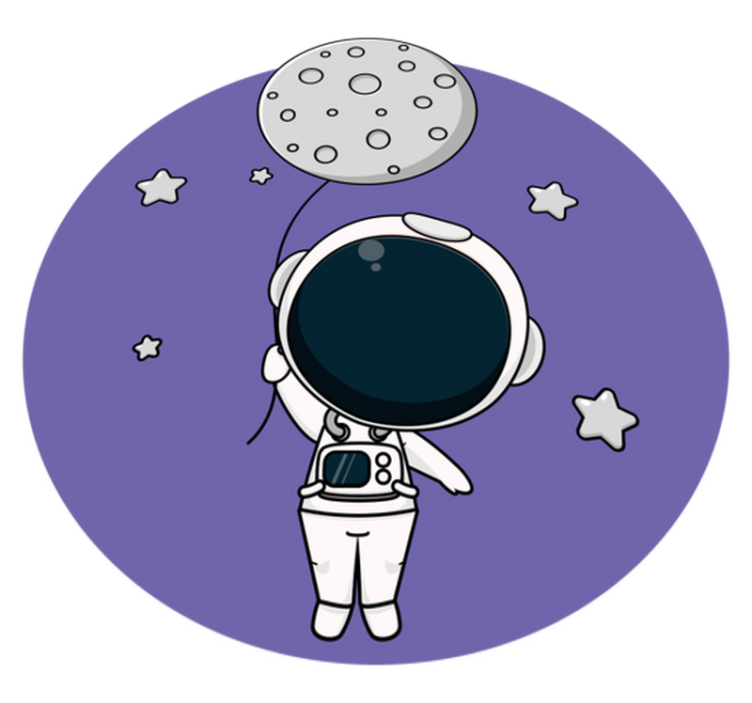 Alții covor de vinil astronaut cu balon - TenStickers