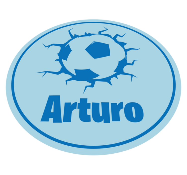 Alții covor de vinil minge de fotbal cu ciocul și nume - TenStickers