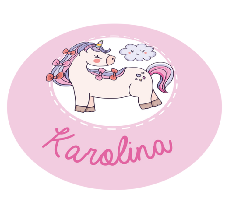 Covor de vinil cu nome unicorn cu nume - TenStickers