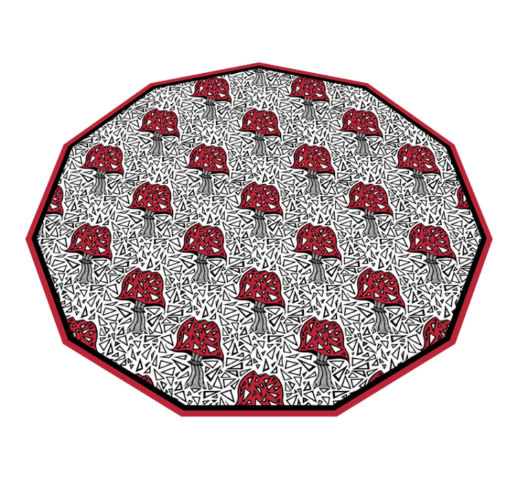 Covor vinil cu aspect de natura motiv artistic de ciupercă - TenStickers